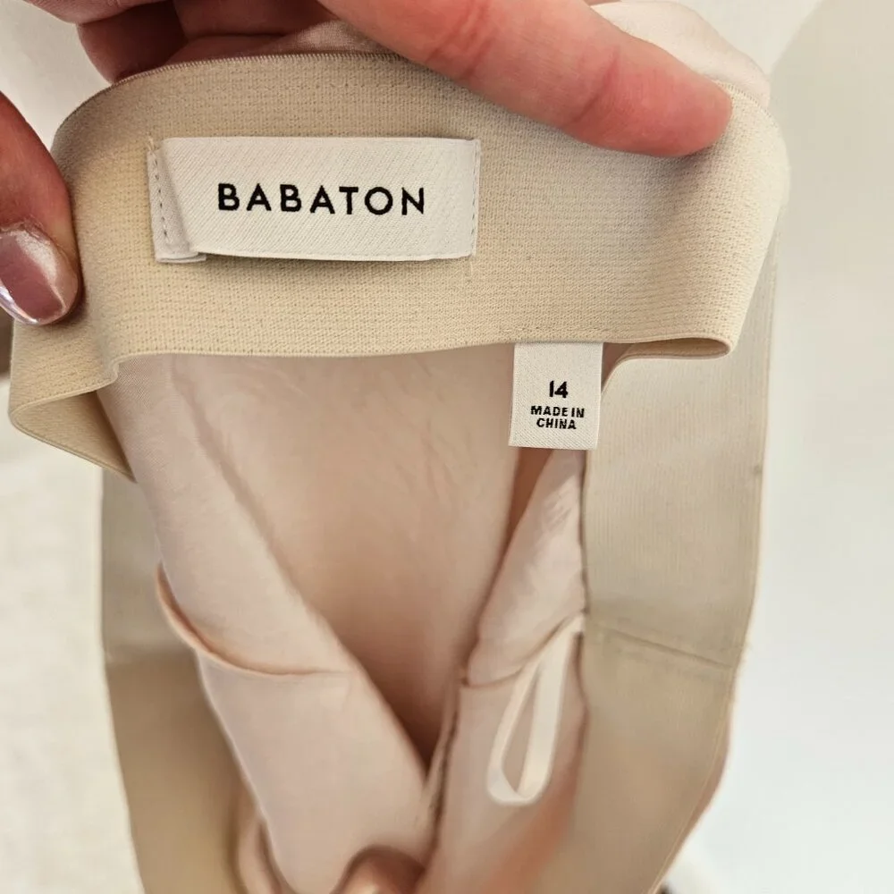 Babaton Blush Pink Satin Mini Skirt (NEW With Tags!) - Picture 3 of 4